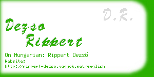 dezso rippert business card